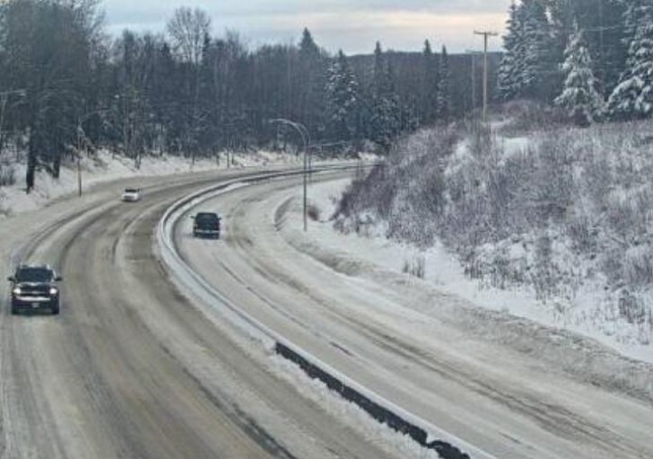Road conditions in Prince George on Saturday morning.