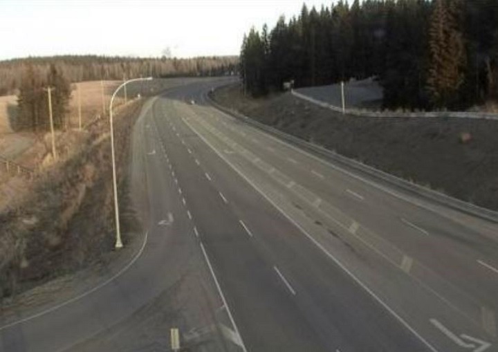 Road conditions at Quesnel.