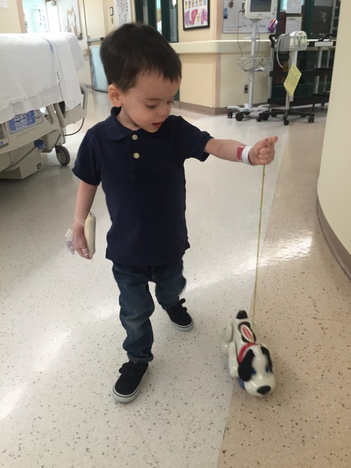 DJ Kelly takes his son Reid, 6, to frequent appointments at the Alberta Children’s Hospital.