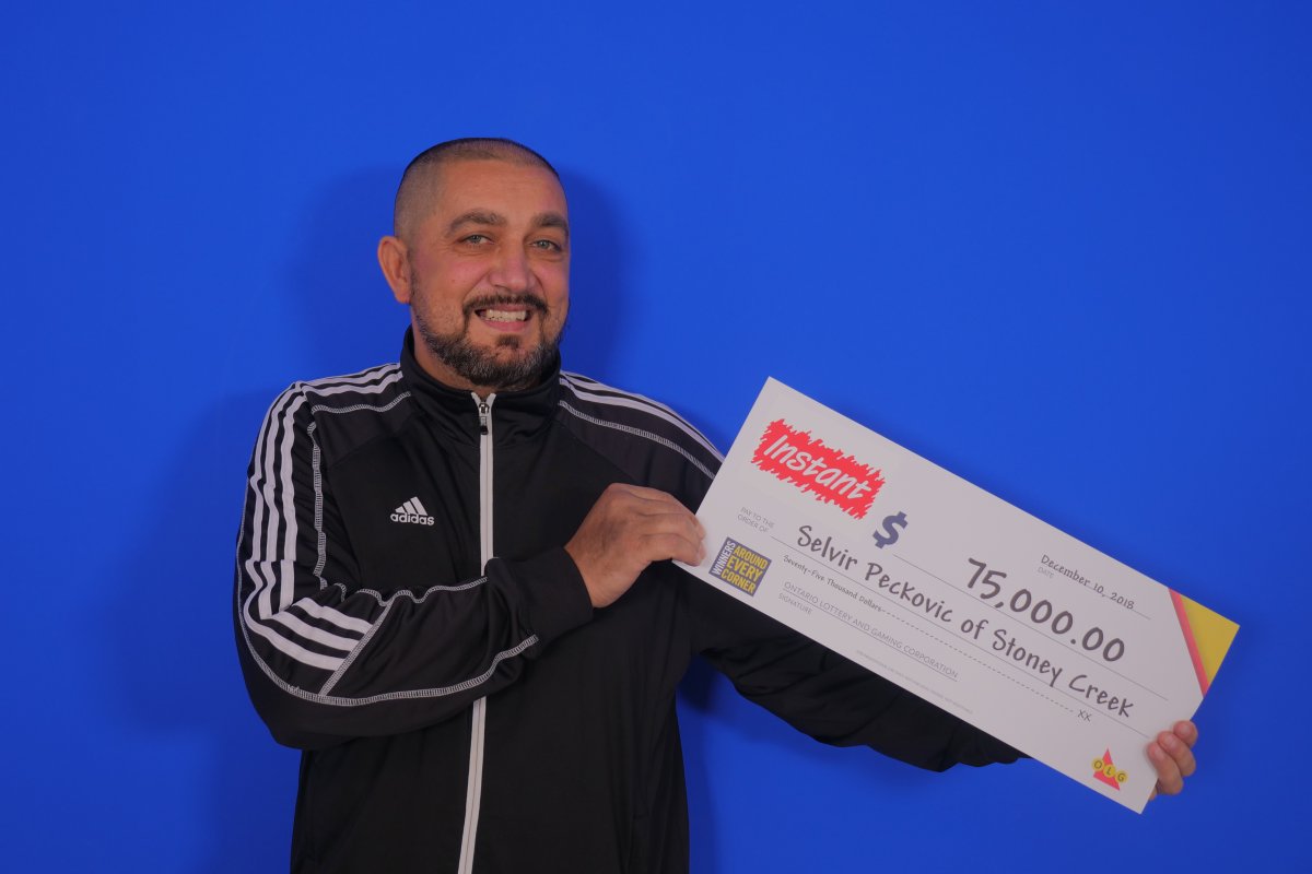 Selvir Peckovic won a $75,000 top prize with Instant Reindeer Games.