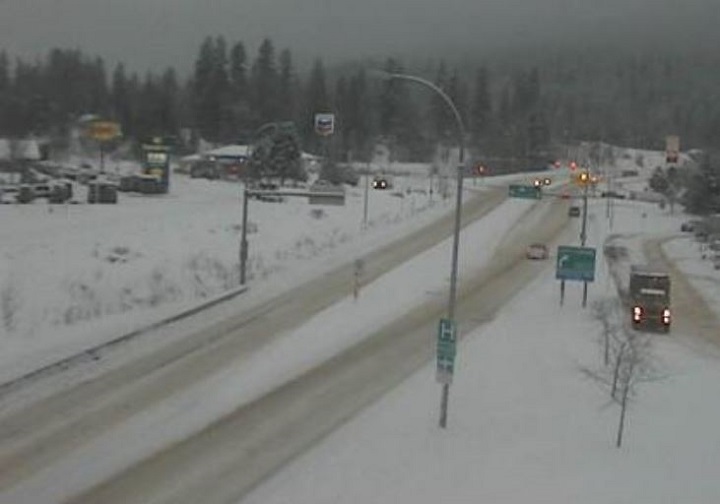 Road conditions in Revelstoke on Saturday morning
