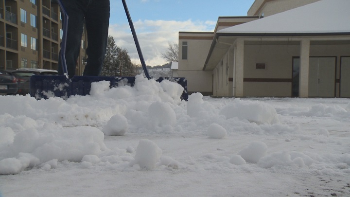Okanagan residents are required to keep the sidewalks, in front of their homes, clear of snow.