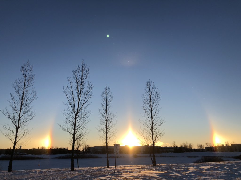 A sundog in southern Manitoba on Friday.