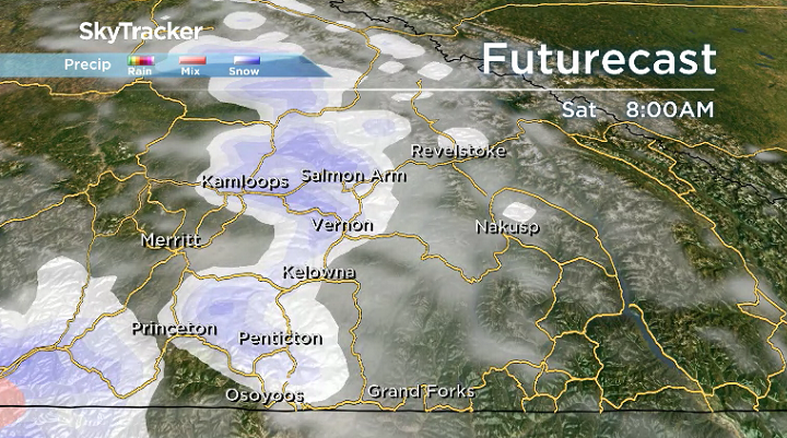 There is a chance of snow in the valley bottom on Saturday.