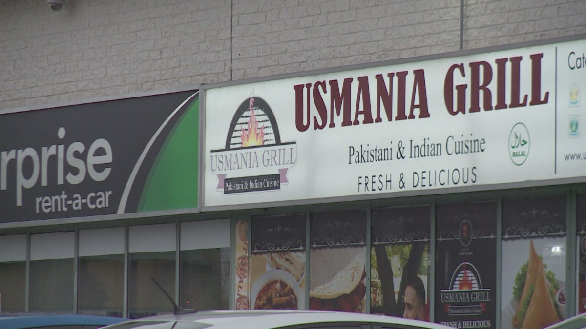 Police are looking for the man they say is responsible for smashing through the windows and door of Usmania Grill in Pickering, Ont., on Dec. 2. 