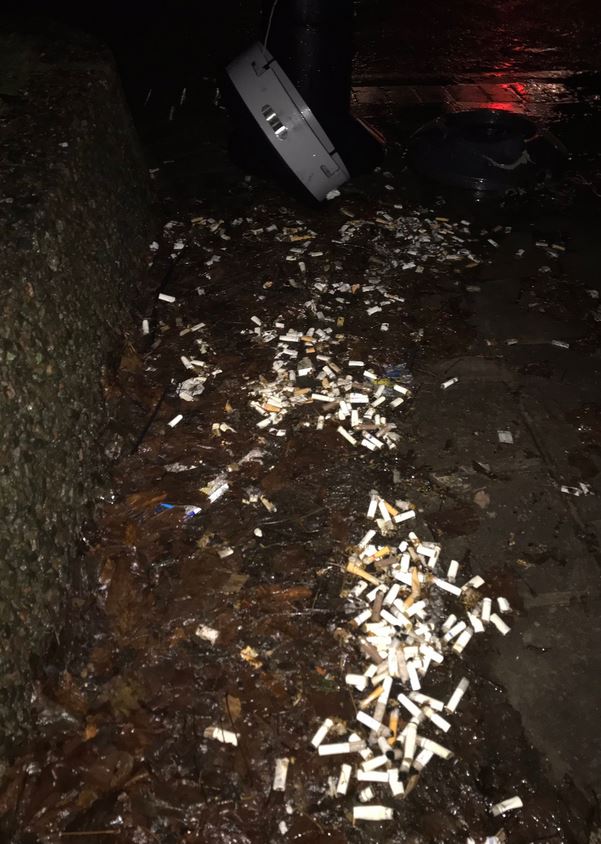 Halifax Coun. Matt Whitman took this photo of a vandalized designated smoking area in Halifax. 