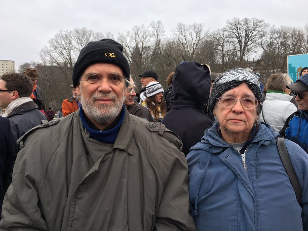 The great-grandfather of cousins Edward Avery (left) and Elma Fledcher (right) helped build the bridge back in 1875.
