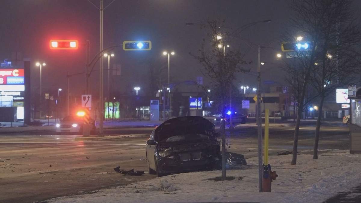 The collision happened around 3 a.m. on Friday.