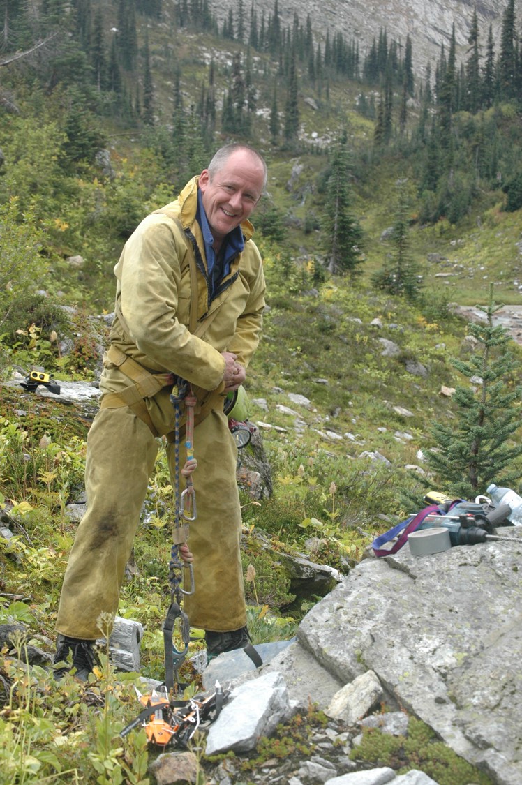 Caver Lee Holis climbed about 100 metres into the cave.