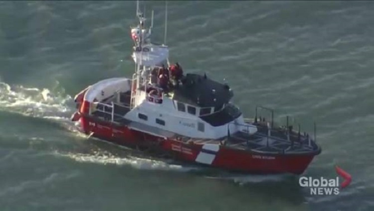 The Canadian Coast Guard and members of the Port Hardy RCMP were deployed after the boat was spotted speeding in tight circles a few kilometres off shore. 