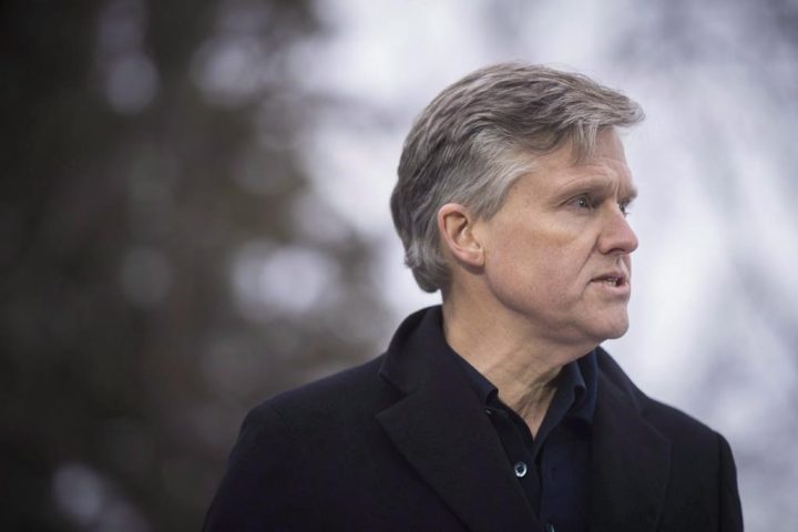 Then-Ontario environment minister Rod Phillips speaks about the government’s climate plan during an event at the Cold Creek Conservation Area in Nobleton, Ont., on Nov. 29, 2018. THE CANADIAN PRESS/Tijana Martin