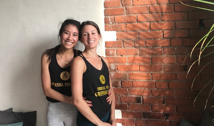 A shop-our-closet event at a yoga studio in Montreal's Griffintown borough Saturday is raising money for a local women's shelter. Saturday, Dec. 8, 2018.