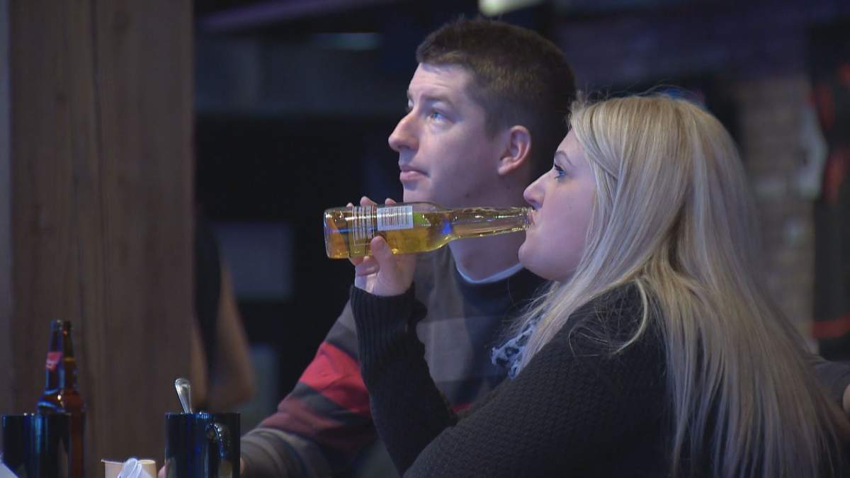 Couple enjoying some beverages