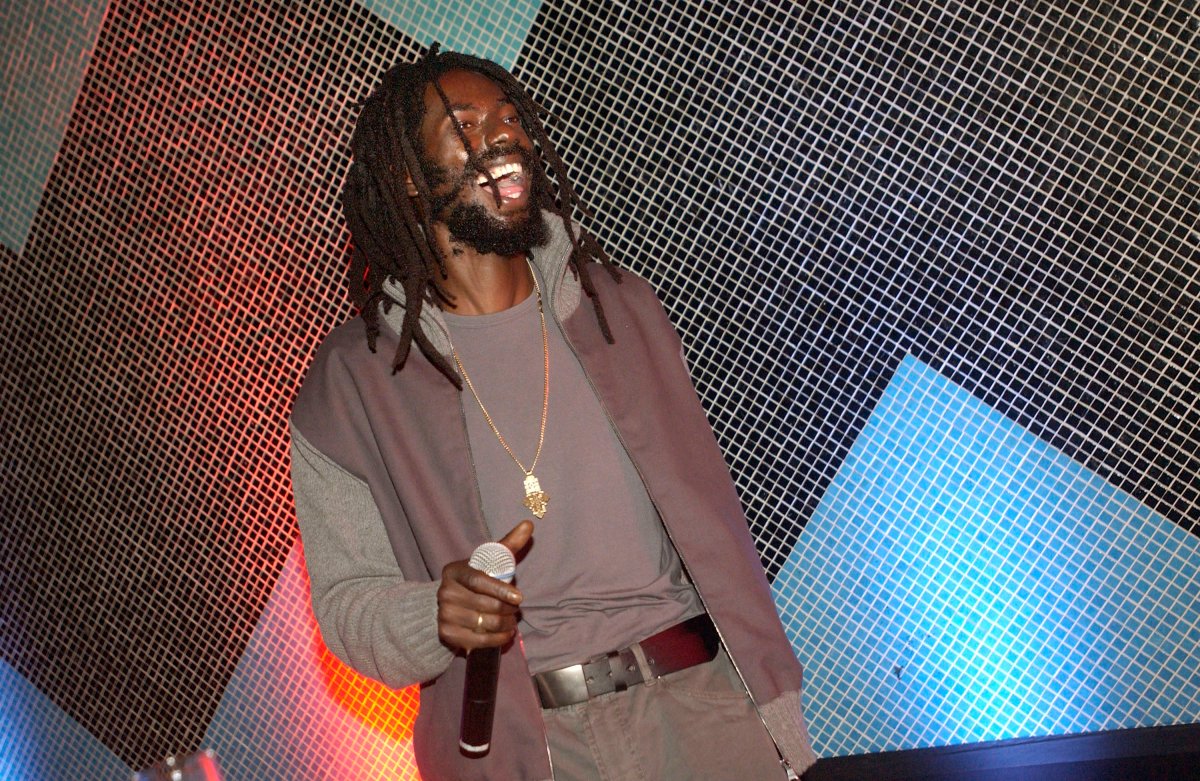 Buju Banton performs at the Benefit Party after the NY Benefit Premiere of "The Agronomist" on April 13, 2004 in New York City.