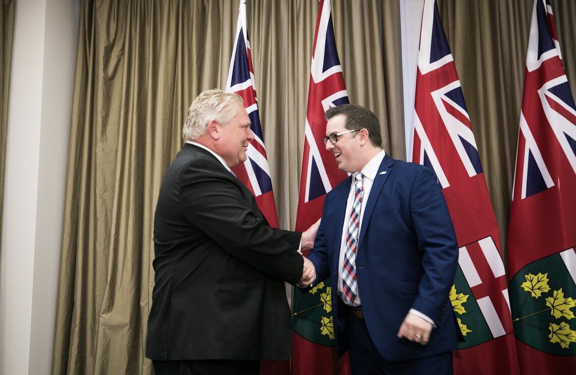 Guelph Mayor Cam Guthrie and Premier Doug Ford met at Queen's Park.
