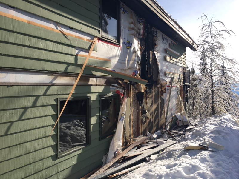 Fire crews found a man dead in a home that went up in flames at Big White Sunday evening. 