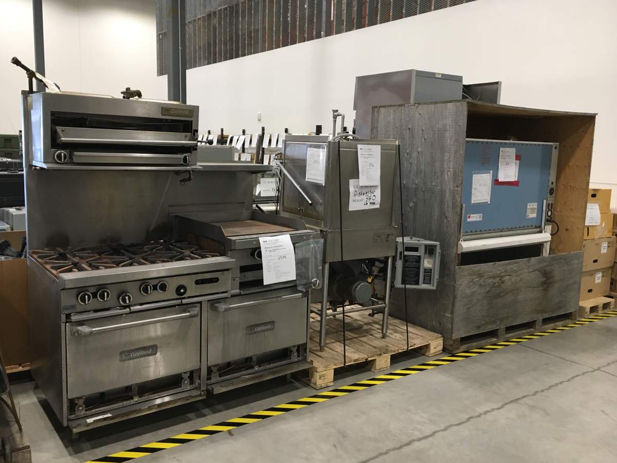 Old industrial kitchen set from a military base being sold by the government at www.gcsurplus.ca