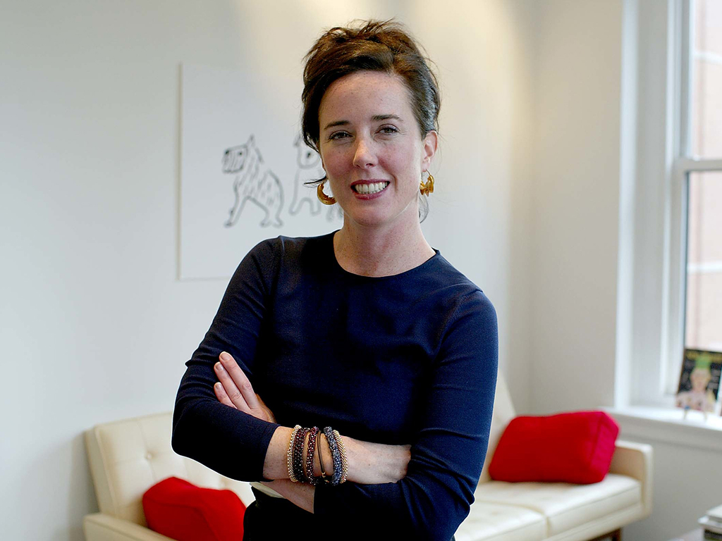 Designer Kate Spade is photographed at her offices.