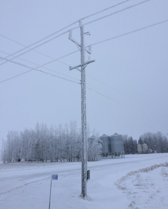 Manitoba Hydro is dealing with ice-covered power lines.