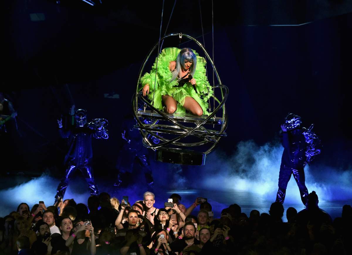 Lady Gaga performs during her ‘Enigma’ residency at Park Theater at Park MGM on Dec. 28, 2018 in Las Vegas, Nev.