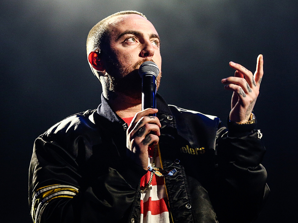 Mac Miller performs at the Camp Flog Gnaw Carnival at Exposition Park on Oct. 28, 2017 in Los Angeles, Calif.