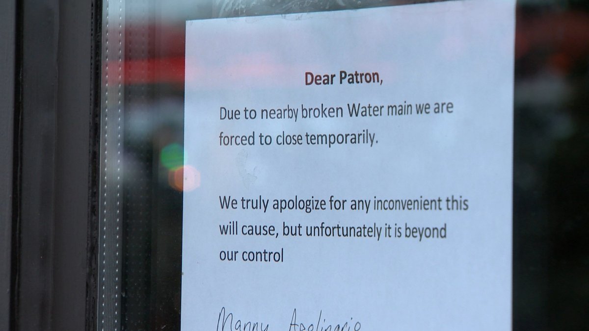 Several businesses are closed in the area affected by the boil water advisory in Milton.