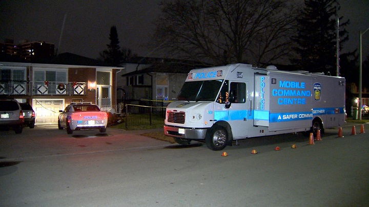 Peel Regional Police at a Mississauga home on Dec. 21 investigating the death of 83-year-old Maria Araujo.
