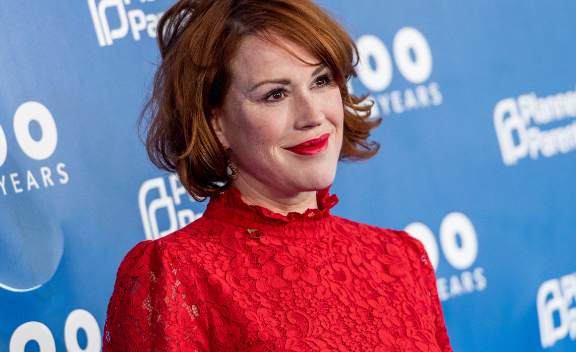 Molly Ringwald appears at a Planned Parenthood event in May 2017.