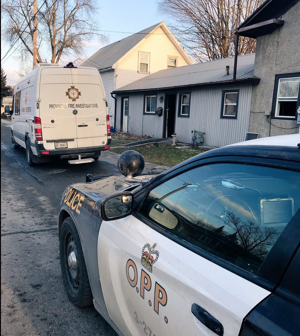 OPP and Napanee fire responded to an apartment fire over the weekend. Police say the occupant of the apartment allegedly set the blaze.
