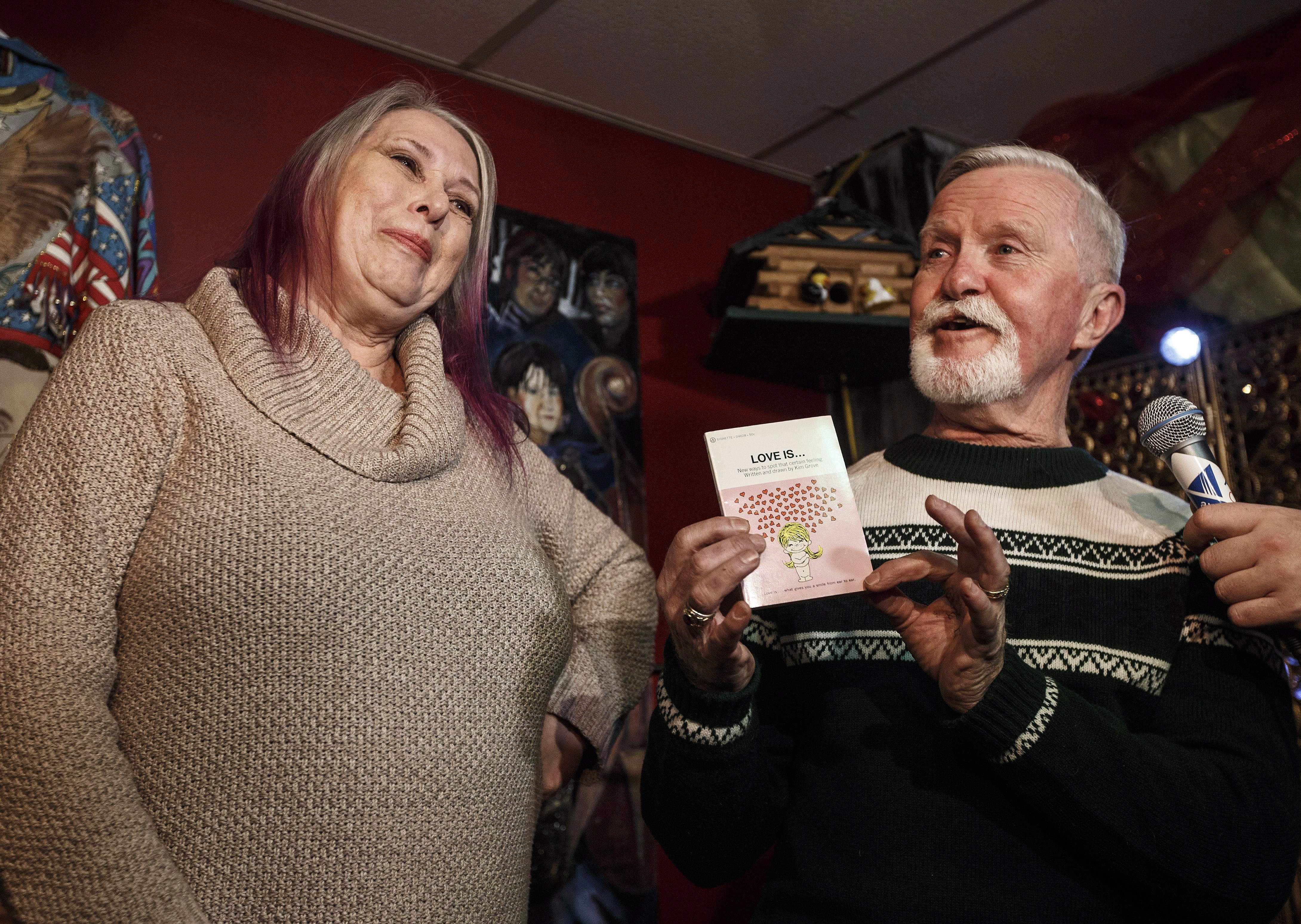 Woman opens Christmas gift she gave to 