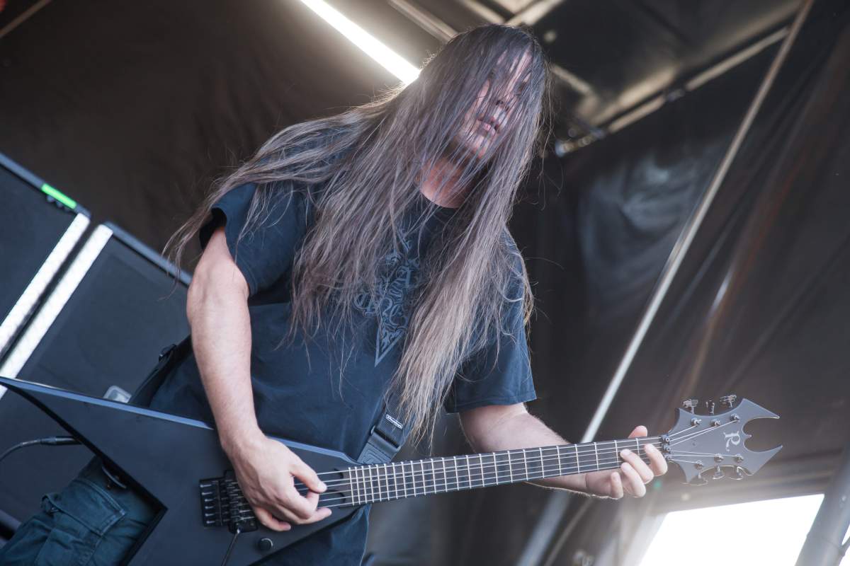 Patrick O’Brien of Cannibal Corpse performs at the Rockstar Energy Mayhem Festival on July 5, 2014 in San Bernardino, Calif.
