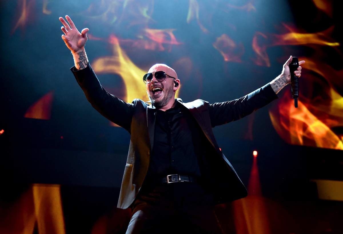 Pitbull performs onstage at iHeartRadio Fiesta Latina at AmericanAirlines Arena on Nov. 3, 2018, in Miami, Fla.