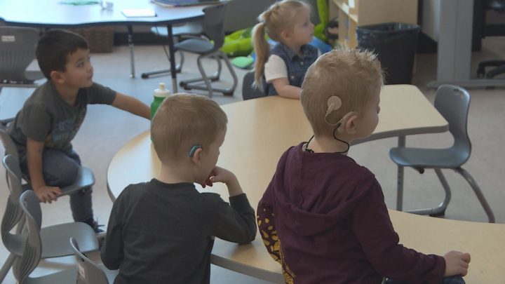 Students participating in the Children Communicating, Connecting and in Community program in Saskatoon.