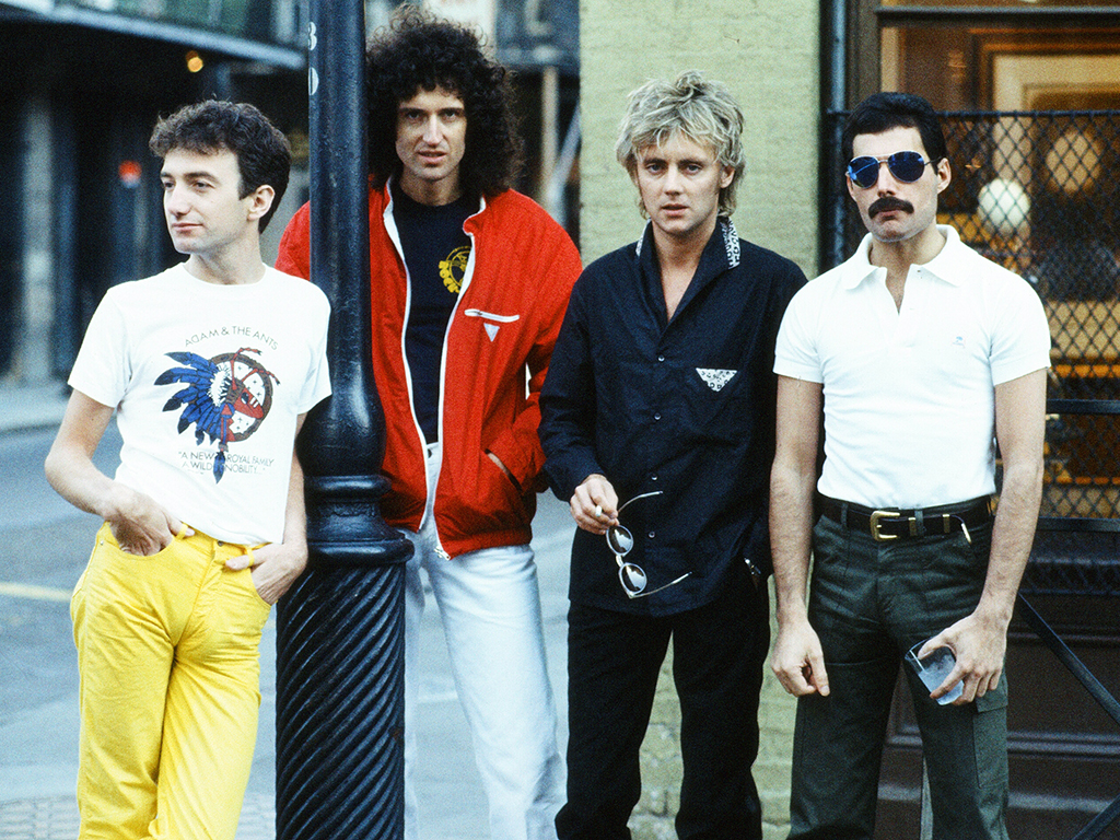 Queen (L-R) — John Deacon, Brian May, Roger Taylor and Freddie Mercury seen in New Orleans, La. Sept. 21, 1981.