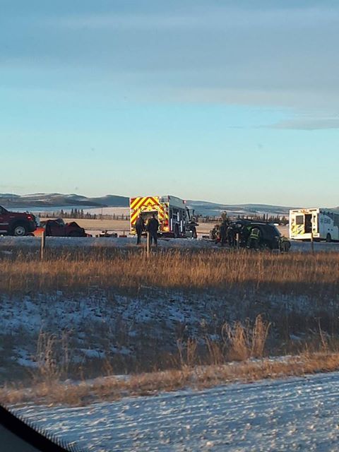 STARS air ambulance has been called to a collision near Black Diamond.