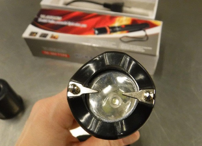 Canadian Border Services agents intercepted a package destined for Kingston that contained a stun gun disguised as a flashlight.