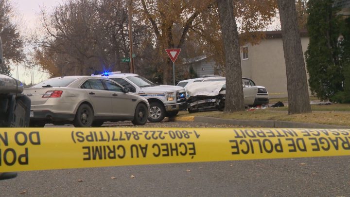 A picture of the scene in North Battleford on Oct. 22, 2017.