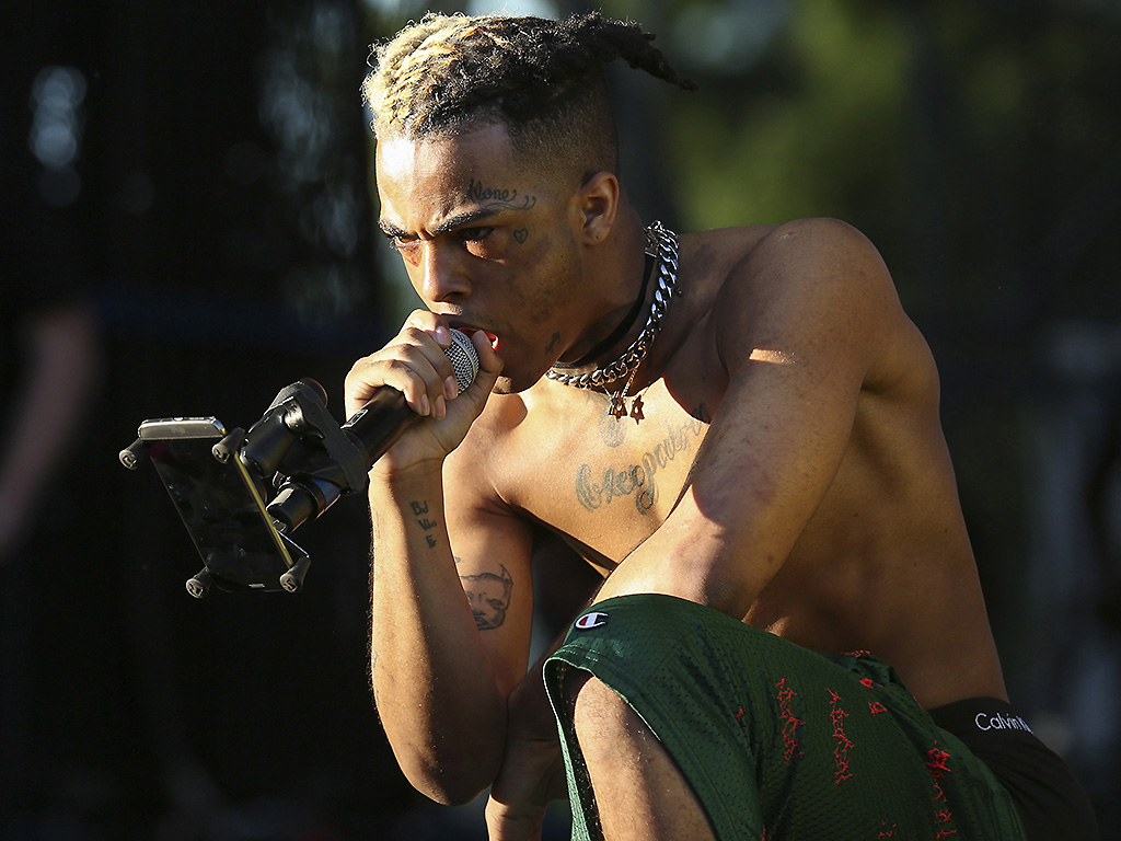 XXXTentacion performs during the second day of the Rolling Loud Festival in downtown Miami on May 6, 2017.