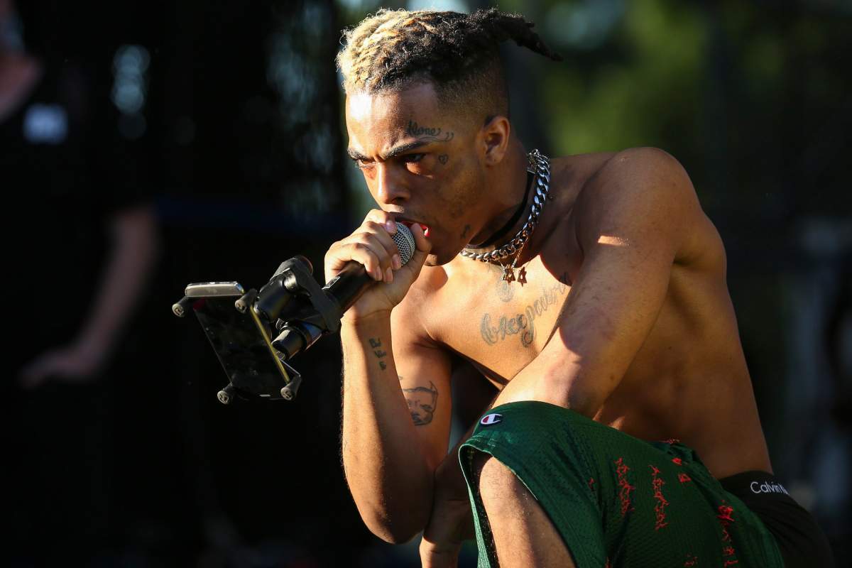 XXXTentacion performs during the second day of the Rolling Loud Festival in Miami, Fla., on May 6, 2017.