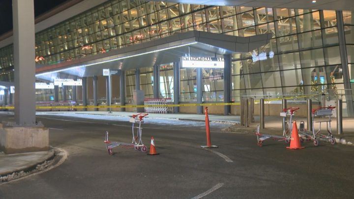 The bomb squad was called in after a suspicious package was found at Calgary International Airport on Sunday, police said.