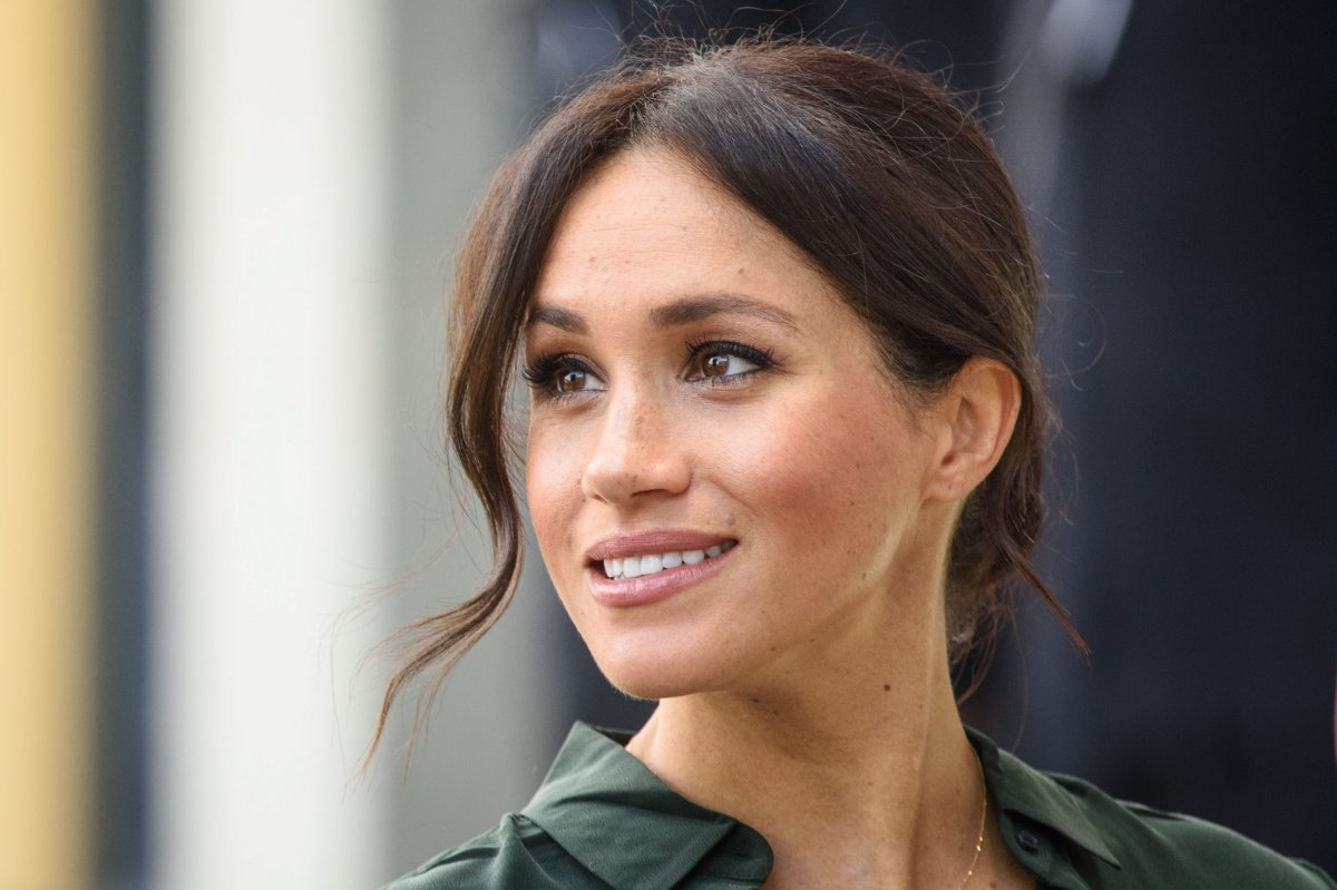 FILE - Meghan Markle, The Duchess of Sussex, arrives at the University of Chichester, Bognor Regis, West Sussex, as part of their first joint official visit to Sussex.