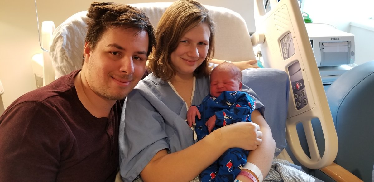 Alex and Lindsey Drake-Shalpata welcomed Robin, the first baby of 2019 born at Northumberland Hills Hospital in Cobourg.