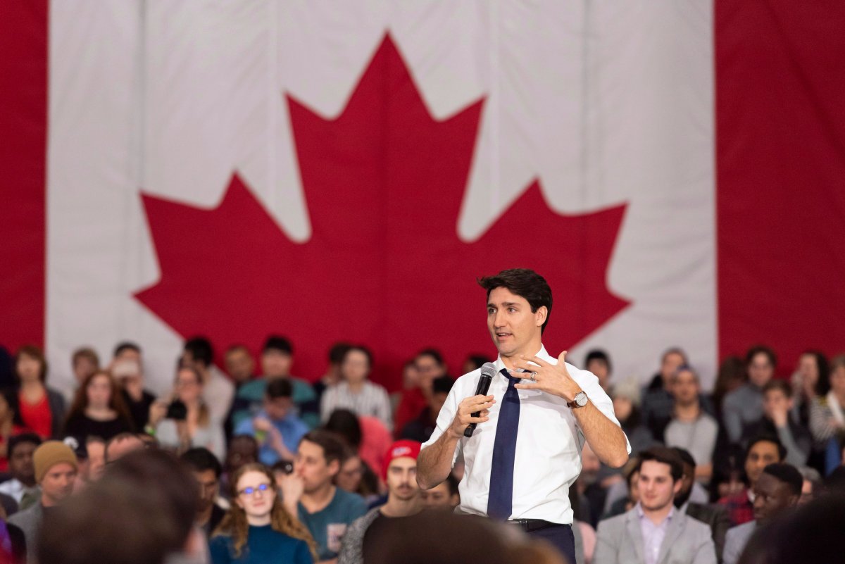 Prime Minister Justin Trudeau speaks during a town hall at University of Regina in Regina, Saskatchewan on Thursday January 10, 2019. 