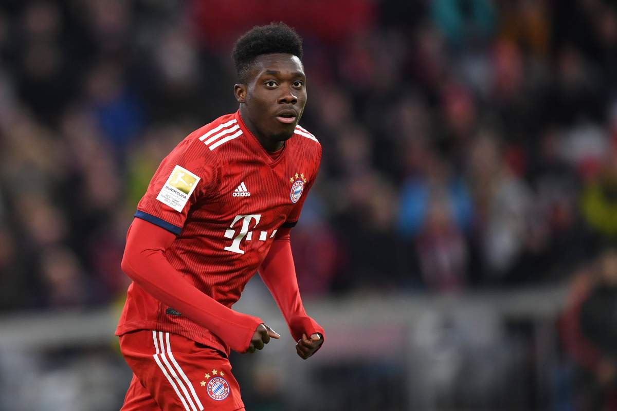 Bayern's Alphonso Davies looks on during the German Bundesliga soccer match between FC Bayern Munich and VfB Stuttgart in Munich, Germany, 27 January 2019.  