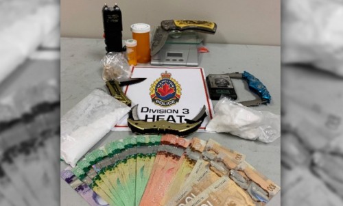 Hamilton police have arrested and charged Zachary Ellis, 19, and seized a quantity of cocaine, MDMA, oxycodone, money and weapons.