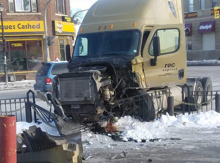 The stolen semi on Selkirk and Salter.