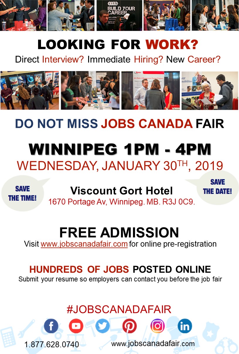 Winnipeg Job Fair – January 30th, 2019 - image