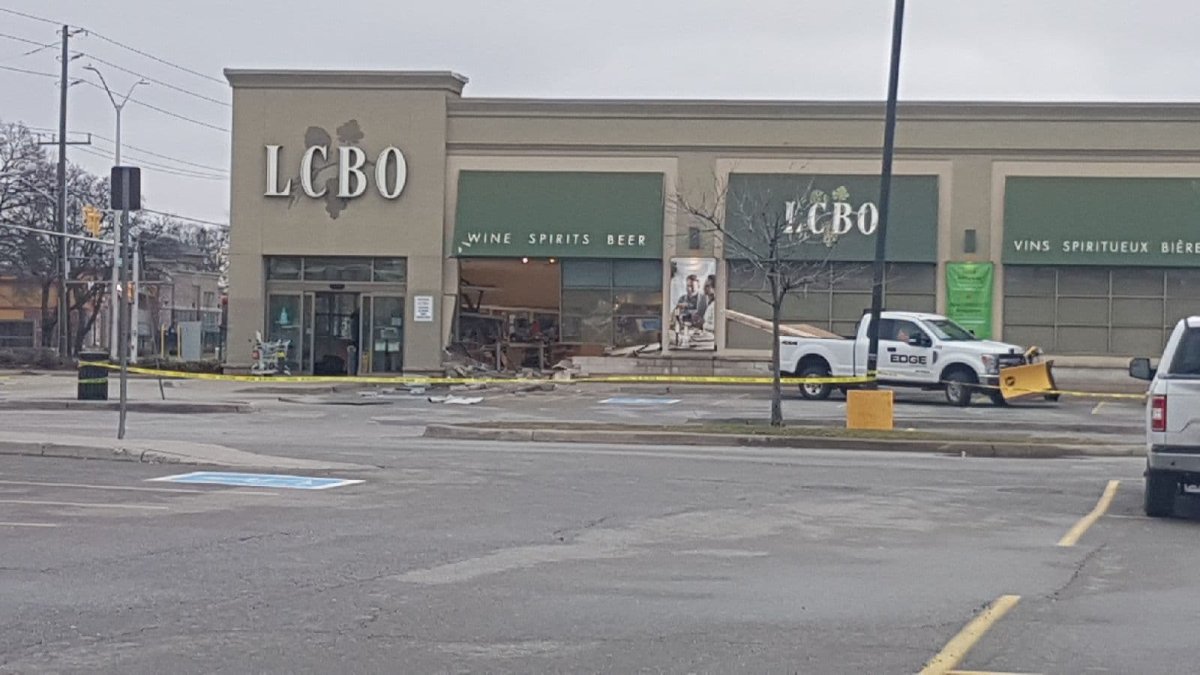 Police are investigating after a break and enter at the LCBO at Argyle Mall in which a vehicle was reportedly driven into the side of the building.