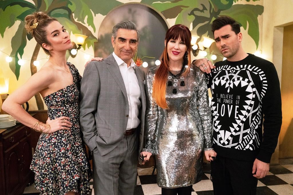 The cast of the television show ‘Schitt’s Creek,’ Annie Murphy (left to right) Eugene Levy, Catherine O’Hara and Daniel Levy is shown in a handout photo. THE CANADIAN PRESS/HO-CBC