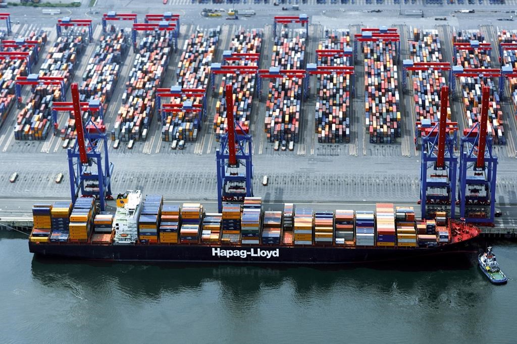 The container ship Yantian Express is shown in a handout photo from Hapag-Lloyd. THE CANADIAN PRESS/HO-Hapag-Lloyd MANDATORY CREDIT.